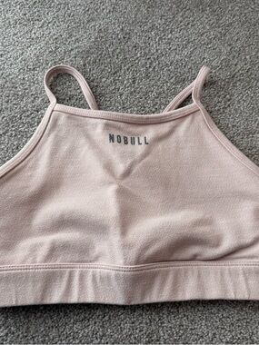 NOBULL Women's High Neck Bra - Medium - Rose Melange